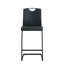 Fauteuil à hauteur de comptoir noir en polyuréthane de 2 places polyvalentes, confortable avec poignée repose-pieds, siège facile à nettoyer et à assembler, poignée apaisante.