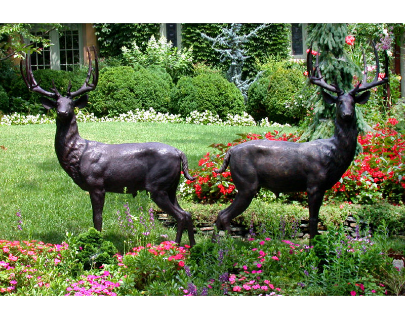 Deer Bronze Garden Statue