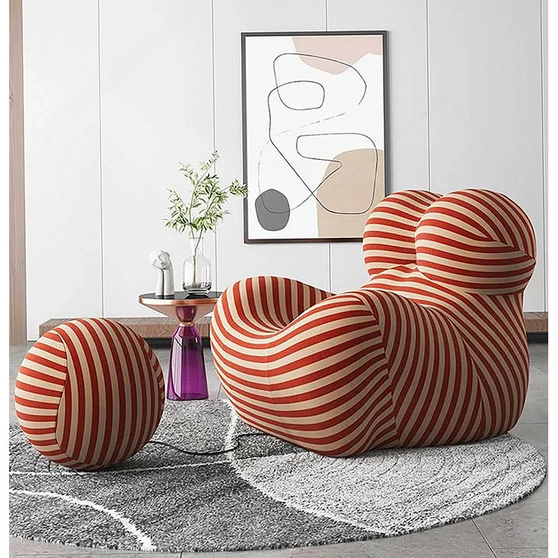 Fauteuil, Rouge / Blanc