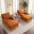 Chaise longue Glodi Erbes en bois massif de 37,01 po (ensemble de 2)