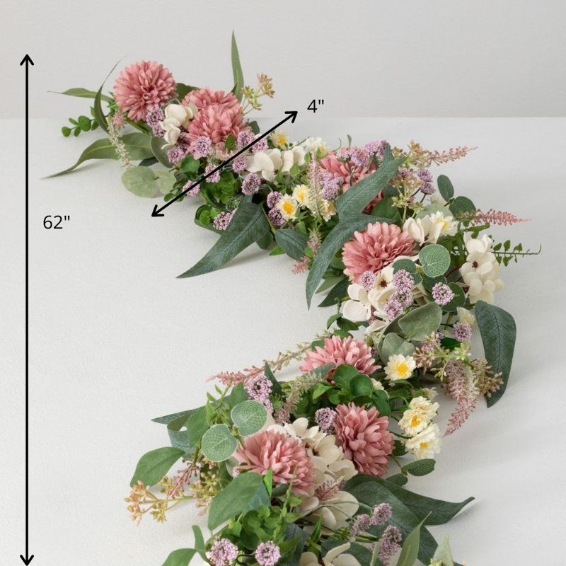 62'' in. Faux Mixed Floral Garland