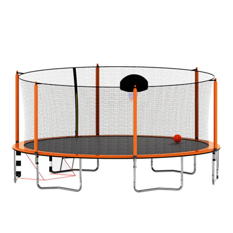 Abrahams Round Backyard Trampoline with Safety Enclosure