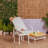 Sussex Sun Loungers and Table Set - 2 Garden Adjustable Loungers with 1 Side Table - Modern Design-253672907