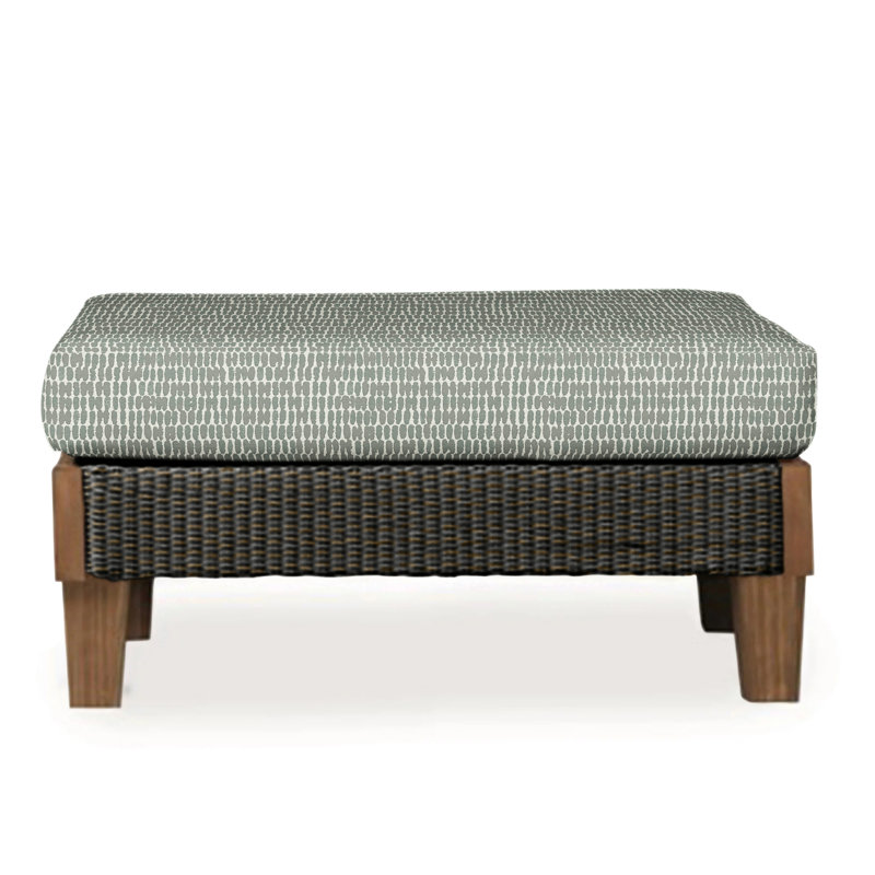 Catalina Outdoor Ottoman, Canvas Black Sunbrella® Canvas, Mink