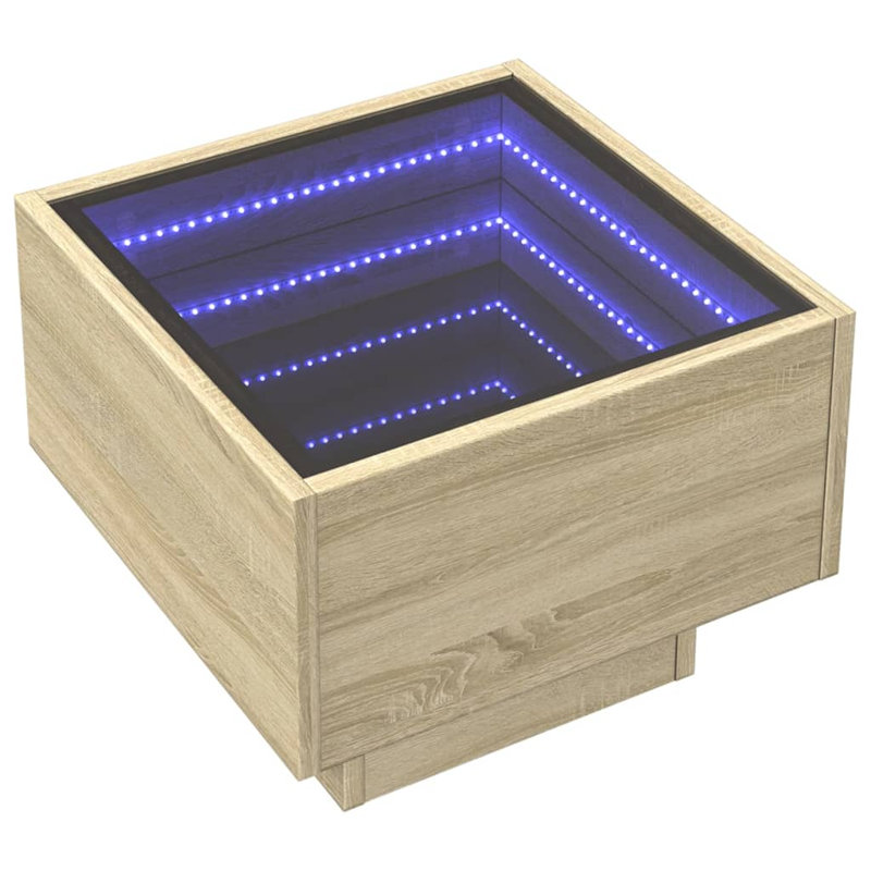 Dasaun 40cm W Manufactured Wood Bedside Table, Sonoma Oak