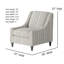 Fauteuil d'appoint en flanelle Rebecca
