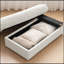 Canapé-lit surdimensionné de 42 po pour l'intérieur, en fausse fourrure de lapin avec repose-pieds et accoudoirs de rangement, porte-gobelets, fauteuil-lit rembourré, canapé-lit avec siège profond pour le salon, la chambre à coucher,-696551131