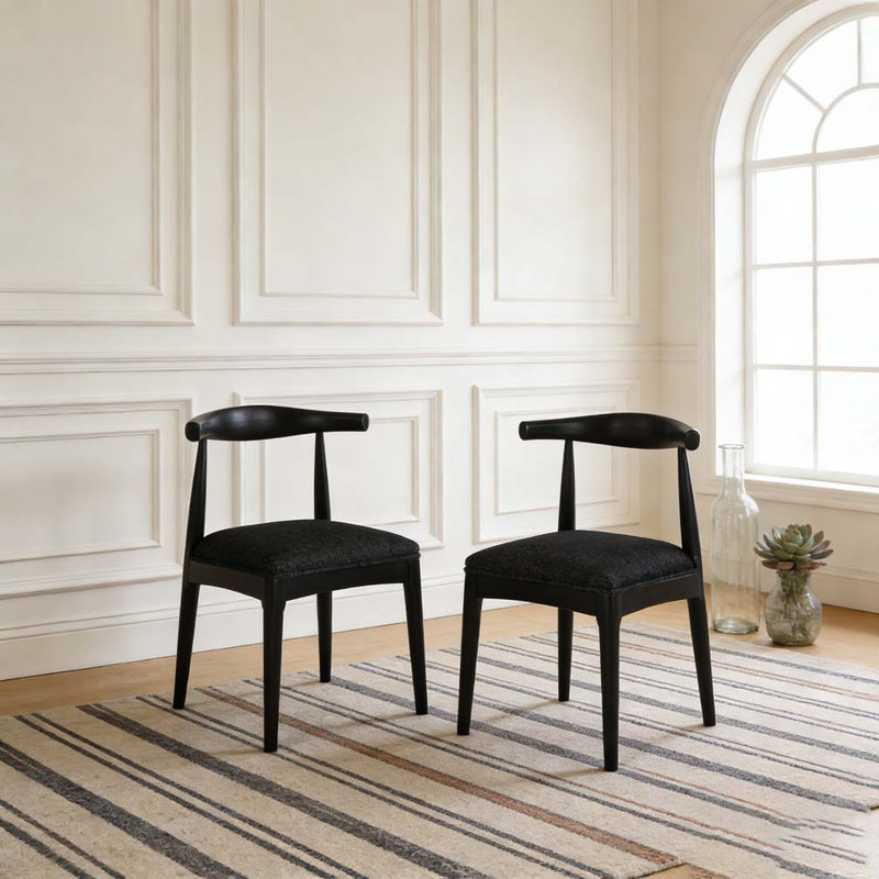Ensemble de chaises de salle à manger, Noir