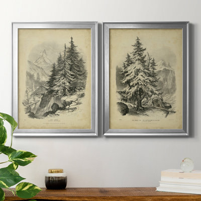 «The Larch», reproduction encadrée de qualité supérieure - prête à être accrochée