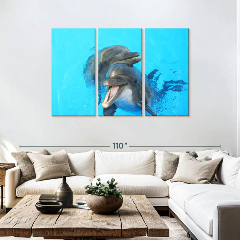 Happy Dolphins, 48" H x 74" W