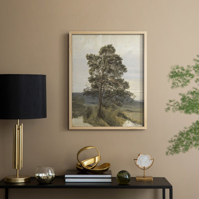 «Vintage Landscape CCLIX», reproduction encadrée - bois massif