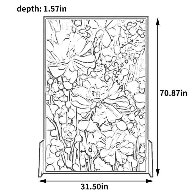 Danton, H 70,87 po x l 31,5 po x P 1,57 po