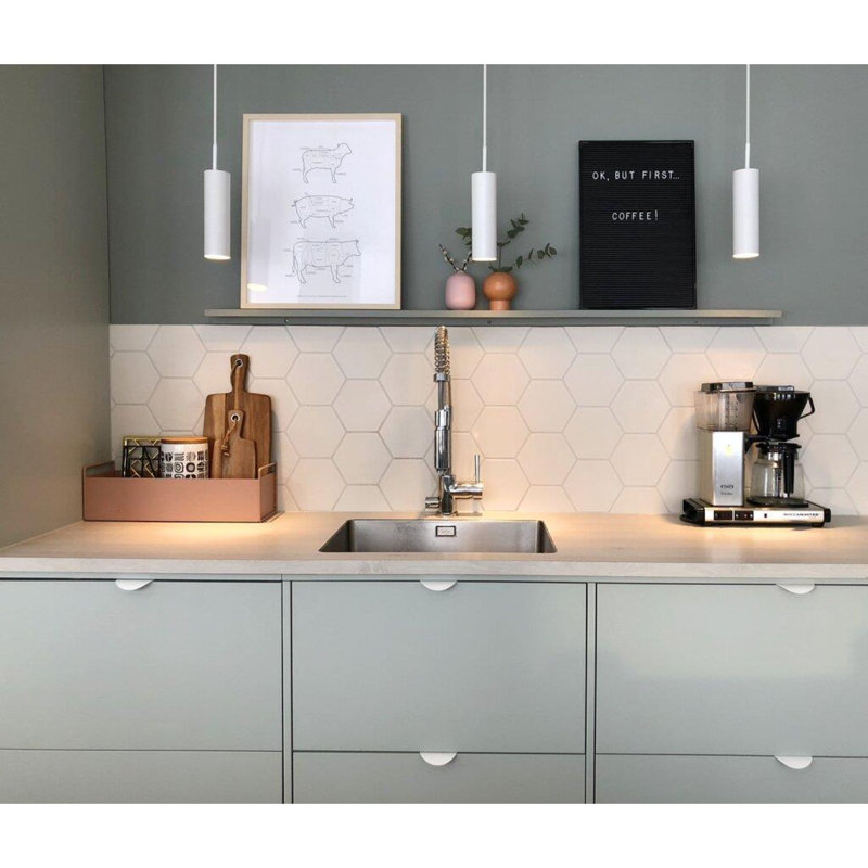 1 - Light Cylinder Pendant, White