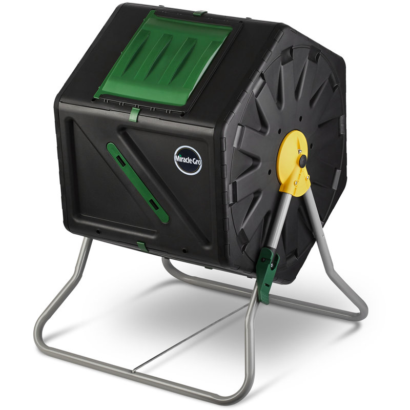 Plastic Outdoor Tumbler Composter with Latching Lid, 27.7 Gallons