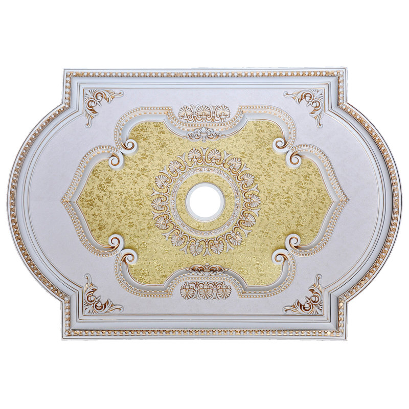 Bouquet floral médaillon de plafond central