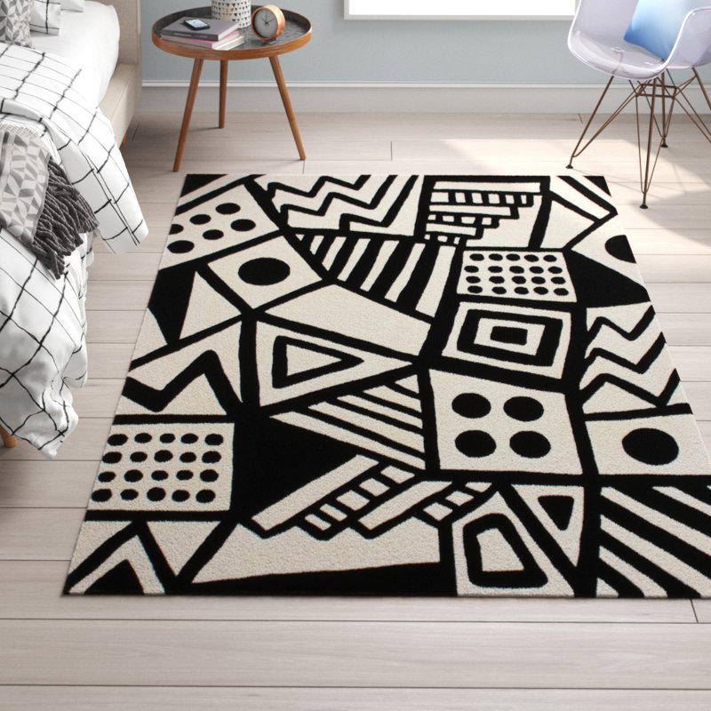 Chehalis Hand Tufted New Zealand Wool Abstract Rug, Rectangle 4' x 6'