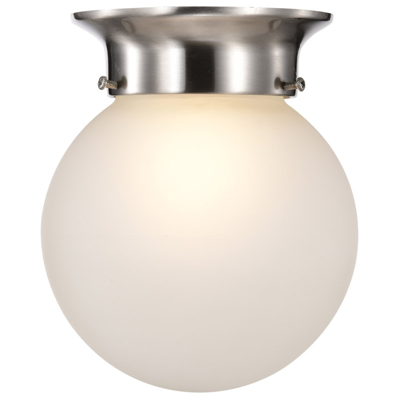 Cobden Glass Flush Mount, No