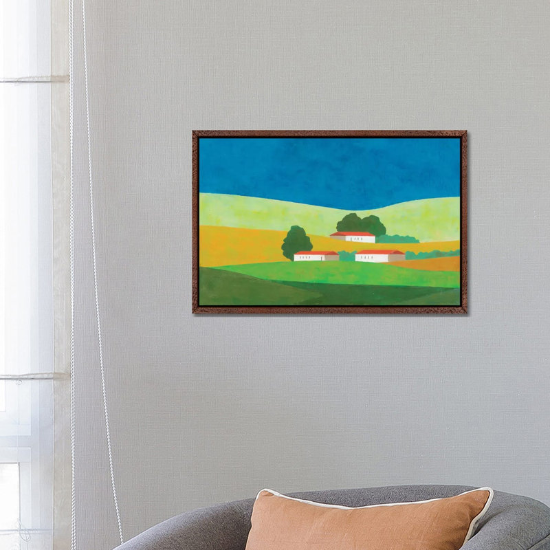 Kabri by Itzu Rimmer - Painting on Canvas, 66.04 cm H x 45.72 cm W, Classic Brown Wood Framed
