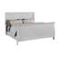 Ensemble de lit 1pc de style contemporain avec lit-bateau et tête de lit à finition blanche
