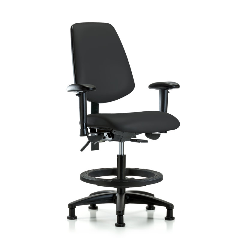 Chaise de dessinateur Jazmyne, Noir, Non inclus, Patins