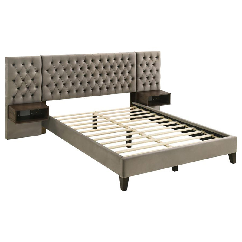 Crowell Upholstered Wall Panel Bed, King