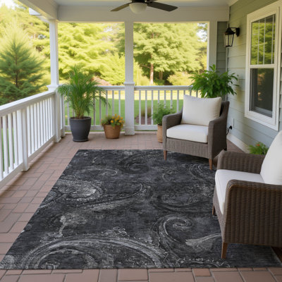 Tapis motif cachemire intérieur / extérieur lavable à la machine ACN2748