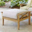 Repose-pieds d'extérieur en teck avec coussin Brunswick-45256496-108940796