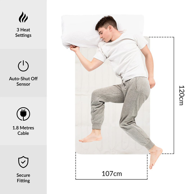 Heated Throw Blanket, W40 x L20cm