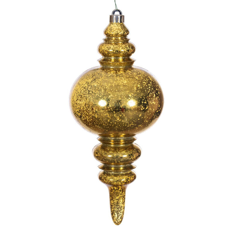 Living 13" Red Mercury Finial., Gold