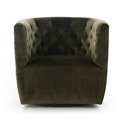 Bari Upholstered Swivel Barrel Chair