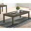 Table basse, ensemble de 3 pièces de tables de bout 1X et 2X gris foncé