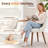 High Back Dining Chair with Ergonomic Curved Back, Padded Seat & Solid Wood Legs-729398865