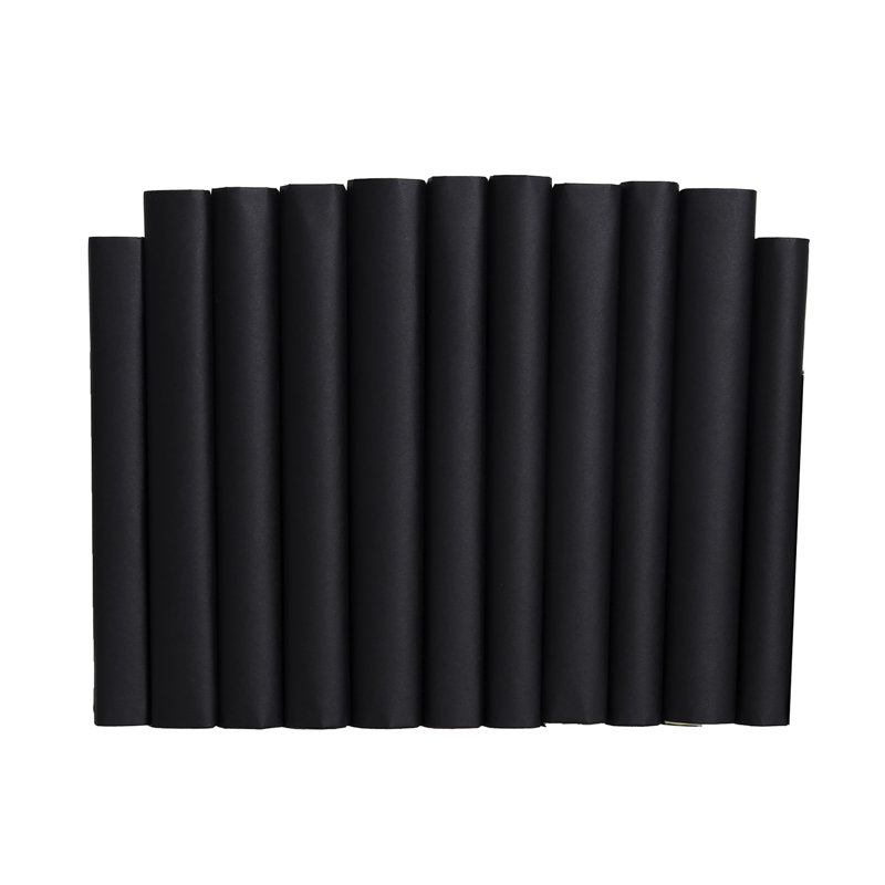 Livres décoratifs - Ensemble de livres sur papier enveloppé onyx - 1 pied de livres noirs, 11, Noir