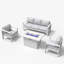 4 Piece Sofa Seating Group With Cushions-1542742095