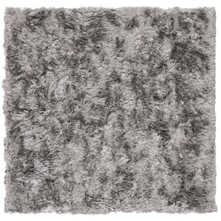 Tapis performance à poil long touffeté à la main de couleur unie Cimah
