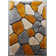 Thionville Abstract Shag Mustard/Gray/Beige Area Rug