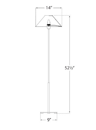 J. Randall Powers Hackney Floor Lamp, Bronze, Fabric