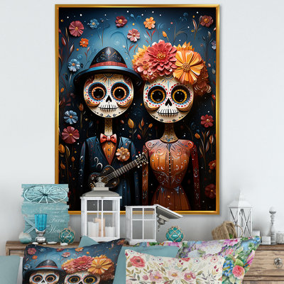 Mexican Art Day Of The Dead 1 - Mexican Art Wall Art