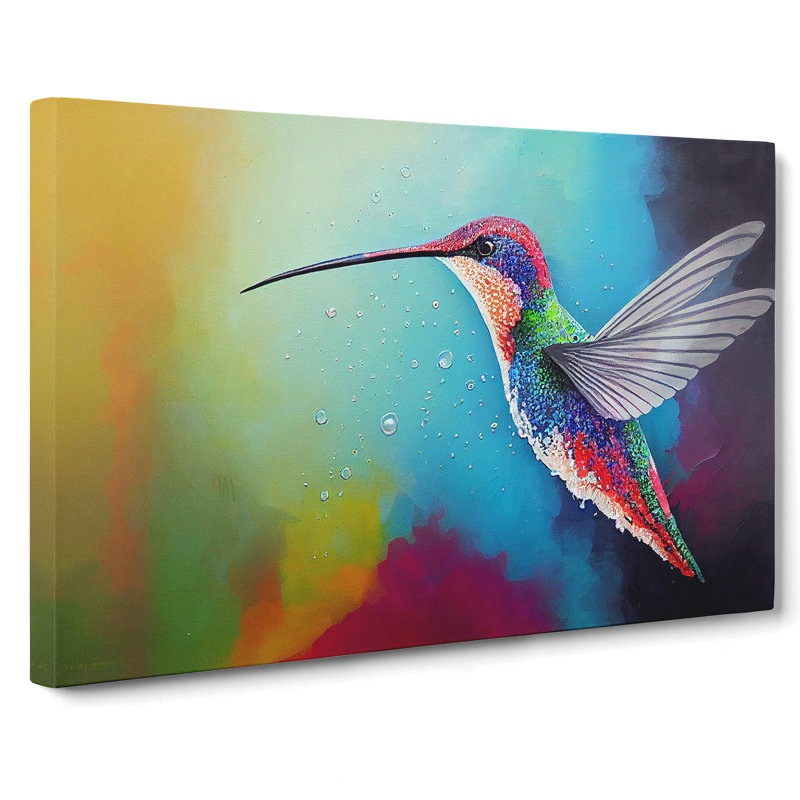 Colourful Hummingbird Vol.2 - Wrapped Canvas, 50cm H x 76cm W x 3cm D