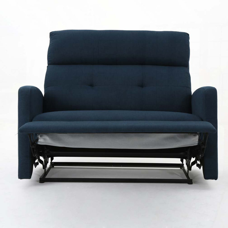 Causeuse manuelle inclinable, Tissu bleu marine