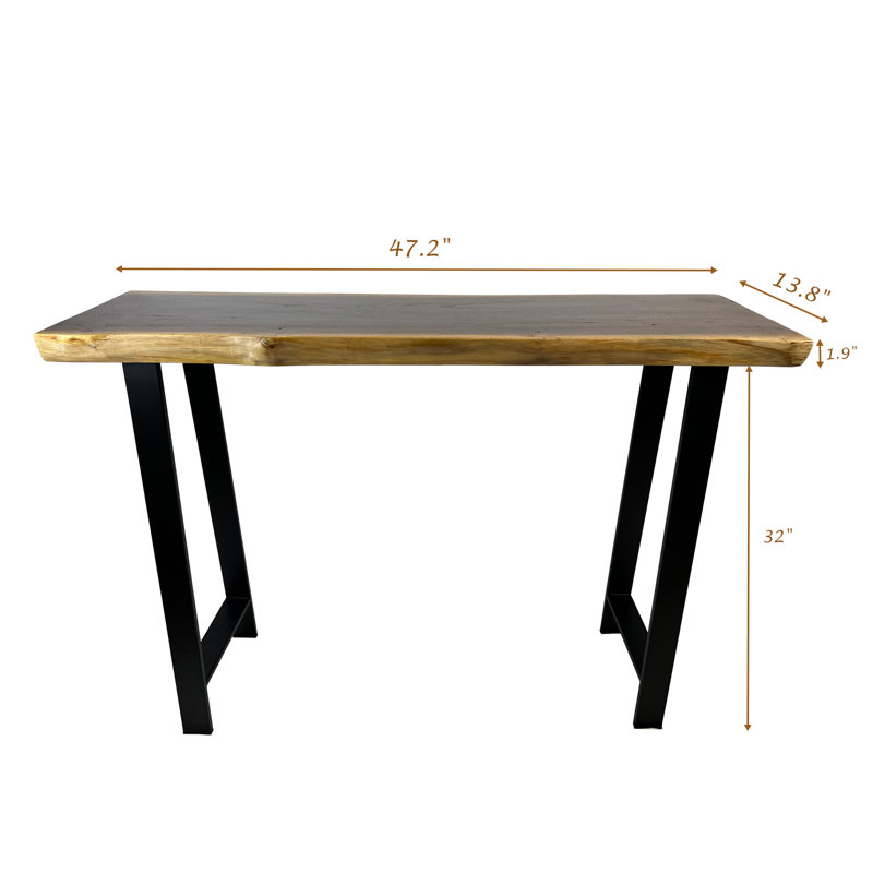 119.9cm Solid Wood Top Console Table