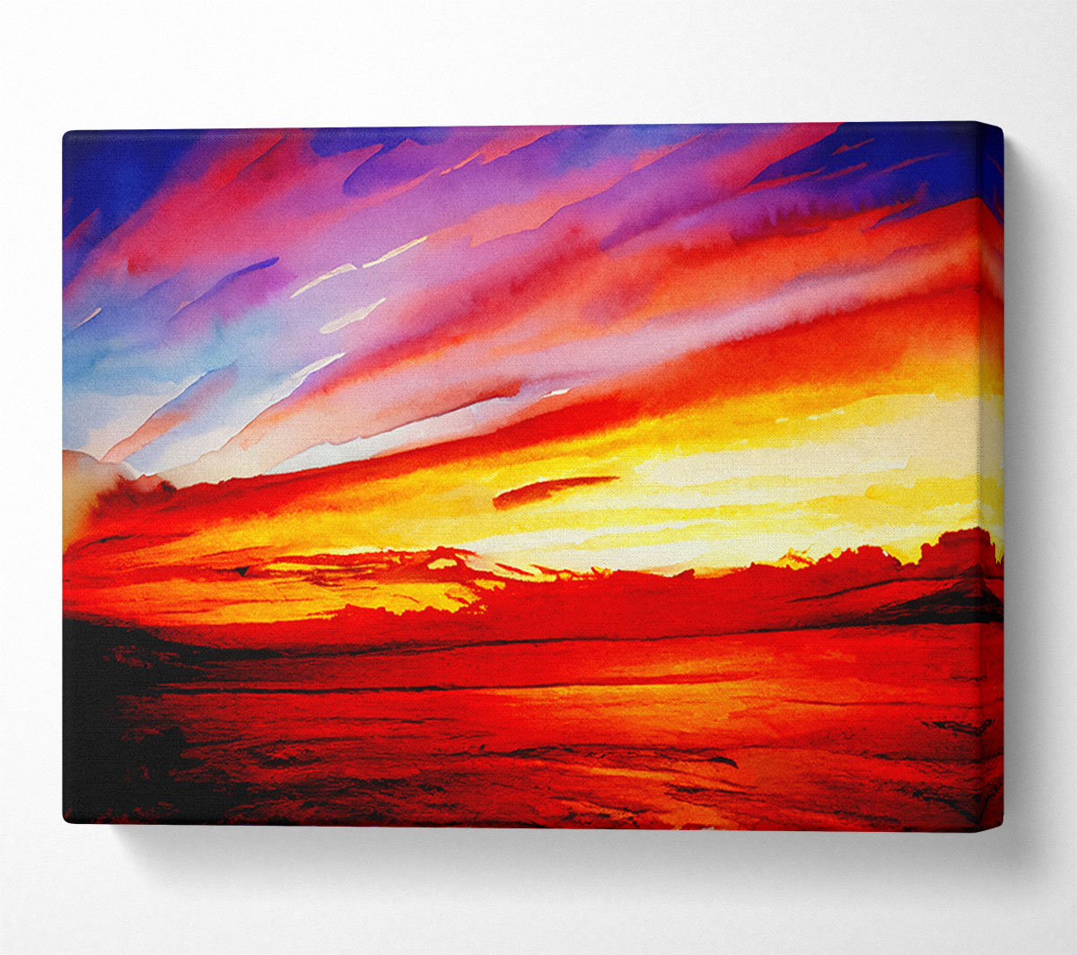 House of Hampton Red Ocean Calm - Wrapped Canvas Art Prints | Wayfair.co.uk