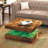 Jetmir Elegant Square Coffee Table with Storage – Modern Unique Design, 16-Color RGB LED Lights, Waterproof & Easy to Clean-625689386