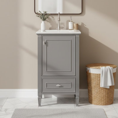 20" Single Bathroom Vanity Set With Ceramic Top