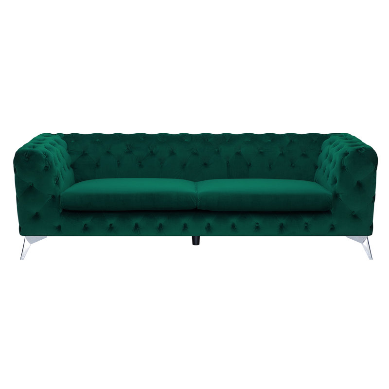 Buster Velvet Sofa, Emerald Green