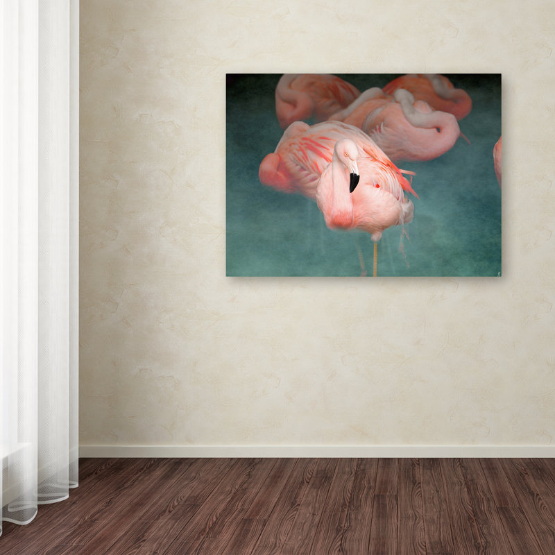 Vidur «Pink Flamingo 1», impression sur toile tendue, H 18 po x l 24 po