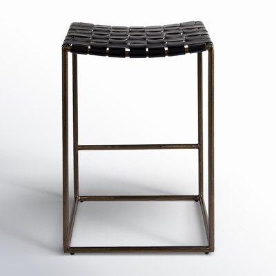 Willette Upholstered Counter Stool with Metal Frame