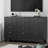 Fluted 12-Drawer Dresser for Bedroom,57"Wide Chest of Drawers With  Metal Handle，Sturdy table legs，Large Storage Dresser for Living Room-50951649