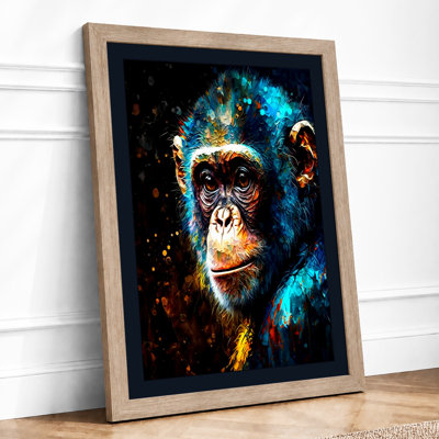 Cosmic Primate Modern 1 Piece Single Picture Frame Wall Art