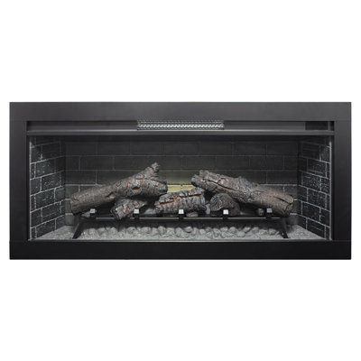 Foyer électrique 36 po avec chaleur infrarouge, ensemble de garniture amovible, certification UL, protection par fusible, 5018 pi par heure, 400 pi Pi. Zone de chauffage, 4 niveaux de luminosité de la flamme, température de 64F à 82F pour